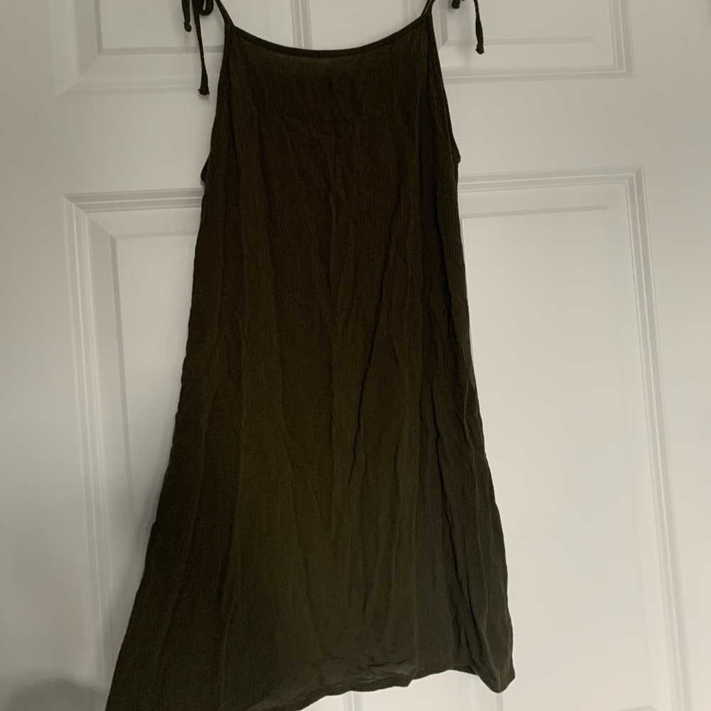Forever21 Dark Green Crepe Dress Size Small